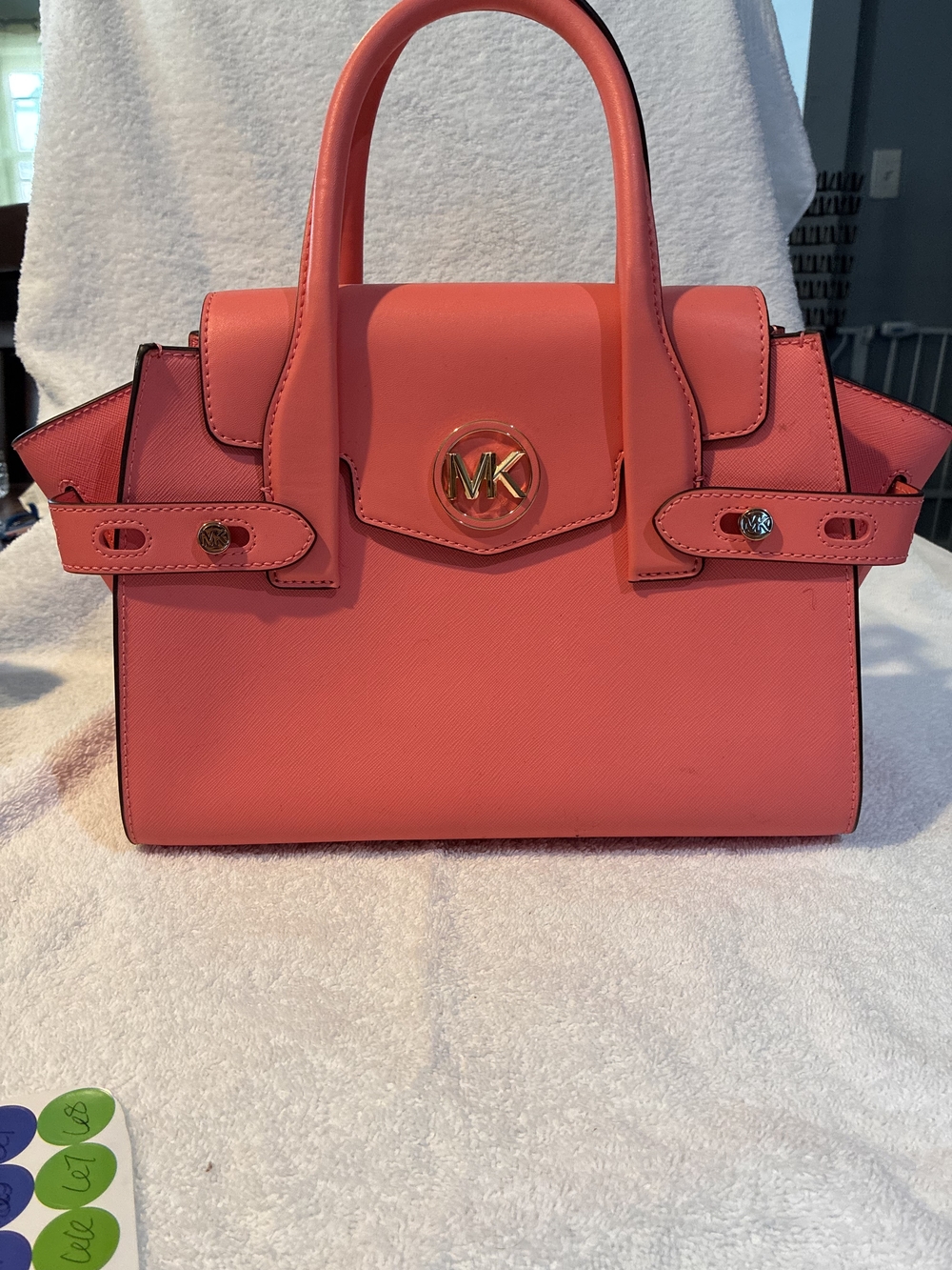 Michael Kors Pink Saffiano Leather Satchel